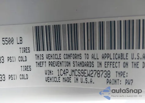 2014 Jeep Cherokee Latitude z USA, uszkodzony, nr VIN 1C4PJMCS9EW278738